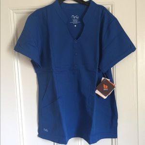 New Royal 2PKT MOCK PLACKET Uniform Top